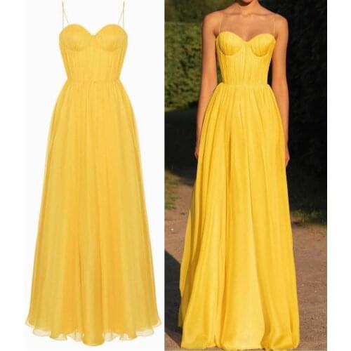 Elegant A-Line Long Chiffon Prom Dresses with Pockets Lace Up Back Robe De Soiree Floor Length Formal Party Dresses for Women