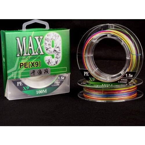 100m 9 Strands Braided PE Fishing Line Multifilament Smooth Fishing Line Raft Fishing Line Pesca Accesorios Mar
