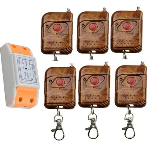2016 new products 220 v 1 ch wireless remote control switch 1 * receiver+6 * transmitter with one key