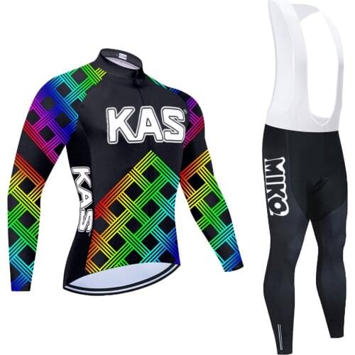 2021 Cycling Jersey KAS Uniforme Ciclismo Autumn Spring Quick Dry Wear Bicycle MTB Cycling Jersey Cycling Clothes 20D GEL