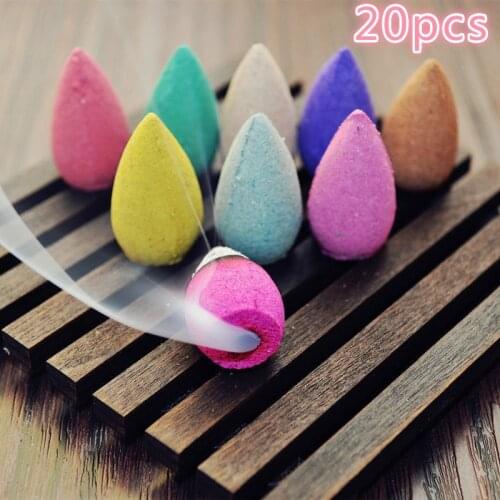 20 Pcs Incense Smoke Backflow Incense Sandalwood Fragrant Aromatherapy Indian Tibetan Cones natural sandalwood