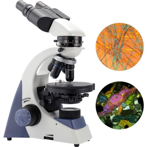 40-1600X LED Professional Binoculars Polarizing Geological Microscope Minerals,Metallurgy Section Observing Studying Tools