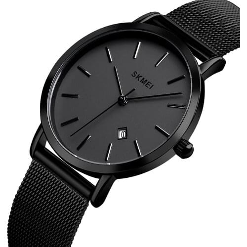 SKMEI Top Brand Womens Watch Fashion Stainless Steel Quartz Watches Waterproof Bracelet Ladies Casual Wristwatch Womens Watches