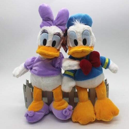 Disney 32cm Donald Duck And Daisy Duck Plush Toys Stuffed Soft Doll For Children Birthday Gift