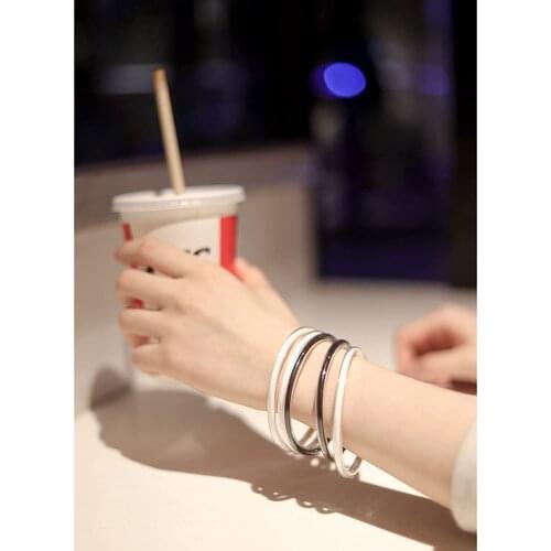 Colorful All Weather Bangle Glitter Filled Stardust Circle Women Bowknot Jelly Bangles Bracelet Femme Jewelry 5 Pcs/Set