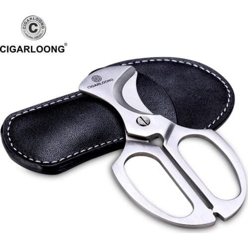 Cigar Punch cigar cutter mini cigar scissor portable pocket cigar drill hole function with luxury packing gift box CL-J55