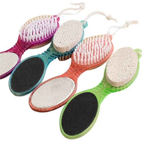 1pc New 4in1 Multifunction Double Sided Foot Care Tools Pumice Remover Dead Skin Grinding Stone Brush Foot Treatment Tools