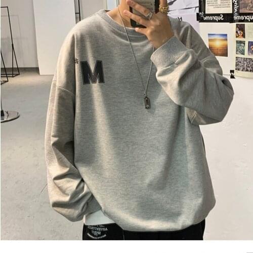 Man Tops Fashion Casual Spring Sweatshirts Mans O-Neck 4 Colors Harajuku Hoodies Male Woman Korean 2021 Printed Clothes