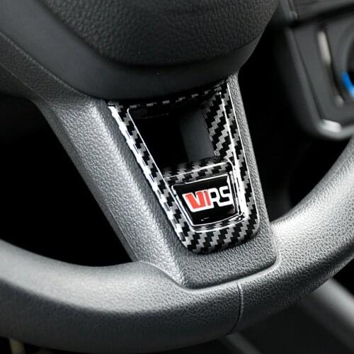 Car Steering Wheel Trim Sticker for Skoda Octavia A7 Superb Fabia Kamiq Kodiaq Accessories