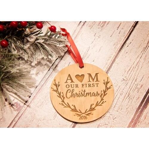 Our First Christmas Ornament, Personalized Christmas Ornament, Mr and Mrs Ornament, Wedding Gift