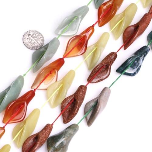 Gem-inside Natural Fashion 18x40mm Calla Lily Flower Beads 10 Pcs For Jewelry Making Bracelet Necklace Accessories DIY Jewellery