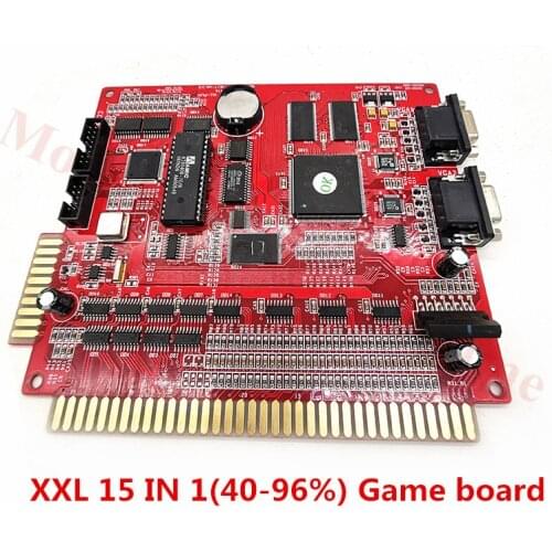 Newest XXL New 15 In 1 Red board Game PCB 40-96% multi Game gambling board for VGA Casino Game Slot Game Cabinet machine
