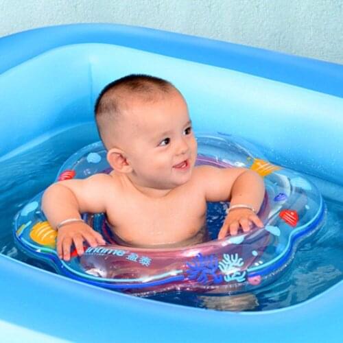 New Baby Swimming Rings Seat Cute Inflatable Swim Ring Float Seat Swim Circle with Dual Handle for Baby Toddlers Pool Bathtub