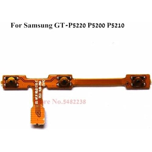 Original Power ON OFF Volume Flex Cable For Samsung GT-P5200 P5210 P5220 P5200 Volume Audio+- Side Button Key Replacement parts