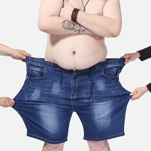 14xl 12xl 9XL 190KG Summer New Mens Denim Shorts Classic Blue Color Thin Section Fashion Slim Business Casual Jeans Shorts Male