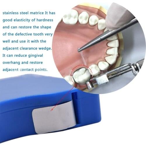 Dental Stainless Steel/Resin Matrice Matrix Bands Strip Roll Restoration Matrix Bands 5mm/6mm/7mm Dentistry Material