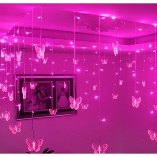 4m 100LED Multi-color Butterfly LED STRING Strip Festival Holiday LIGHTS CHRISTMAS WEDDING Lamps 110V/220V EU/US/UK/AU Plug