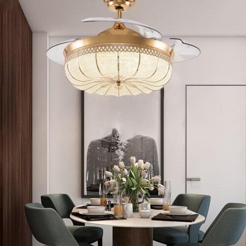 Crystal Ceiling Fan Light Living Room Ceiling Fan Light Bedroom Home Quiet Restaurant Ceiling Fans with Lights