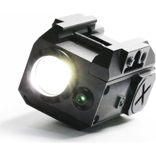 LS-CL3 Tactical Combo Gun Flashlight And Green Laser Sight Strobe Function Rail Mounted 200Lm LED Pistol Light 1911 Glock 17 18