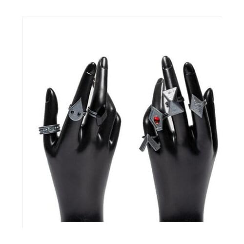Game Genshin Impact Ring Hutao Cosplay Cotumes Accessories Props Sets gothic mens rings jewlery for women
