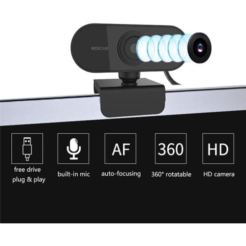 USB HD Web Digital Camera Driver-free Video Conference 1080P Webcam Camera With Microphone for Desktop Laptop PC Computer