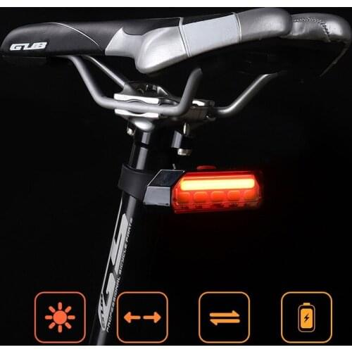 Waterproof Safety Warning USB Rechargeable Light Tail Lamp LED Cycling Light MTB Saddle Seat Light