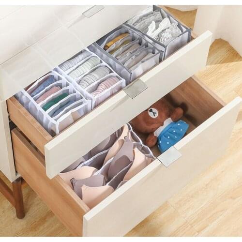 Underwear Storage Box Socks Bra Underpants Foldable Divider Drawer Closet Organizer Household Clothes Storage Tools B1
