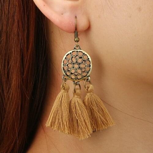 Earrings For Women fashion Jewelry Punk Vintage Ear Clip Girls Chain Tassel Leaf Clip Ear Cuff Rhinestones Earring jewelry