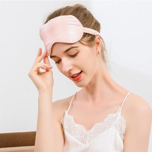 100% Silk Sleep Eyemask Shade Patch Comfortable 19Momme Mulberry Silk Eyemask Put Ice Packing Eyemask