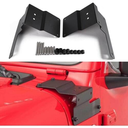 1Pai/Set A-pillar Light Mount Bracket For Jeep Wrangler JL 2018 Offroad Car Driving Work Lamp Holder Clamp