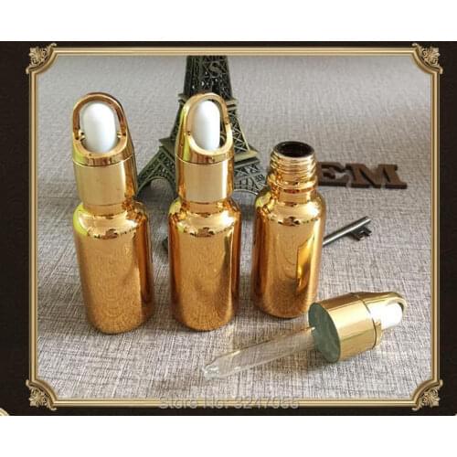 20ML 30ML 20Pieces/Lot Gold High-end Basket Cap Essential Oil Bottle, Top Grade Cosmetic Essence Storage Container, Beauty Tools