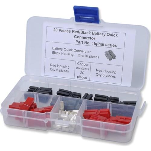 20Pcs Car Battery Quik Connector 15Amp Powerpole Electrical Connector Plug Golf Trolley Trailer RV