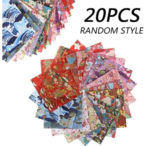 20pcs Japanese Style Flower Pattern Craft Papers Crane Origami Folding Paper Art Handmade Making DIY Scrapbook Paper Craft