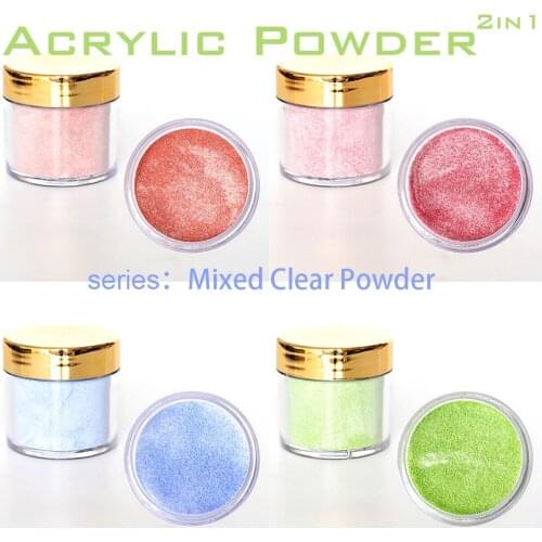 1OZ/30g (APPROX) EMA Acrylic Powder 130Colors 2in1 Mixed with Clear Dust Series:5 Extension Manicure Sculpture Powder #FOZ162-22