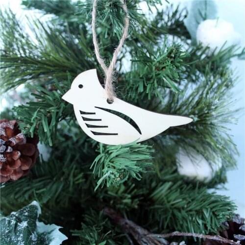 BIRCH WOOD ROBINS Christmas Decorations Tags Art Craft Wooden Blank Shapes x50