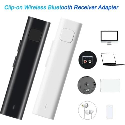 Wireless Bluetooth 4.2+EDR Receiver Transmitter Adapter Clip-on 3.5mm jack AUX HiFi Audio Auto MP3 Music A2dp Headphone Reciever