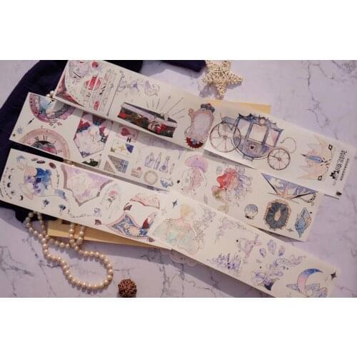 Big Size Fairy Tale Washi Tape for Card Making Bullet Journal DIY Scrapbooking Decorative Sticker