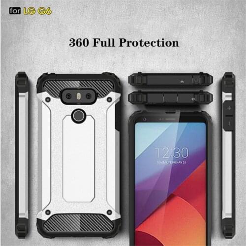 Armor Hybrid Hard PC Shockproof Case For LG L5 L6 L7 G8 ThinQ K8 K10 TPU Coque Heavy Duty Protection Back Cover For LG G6 Case