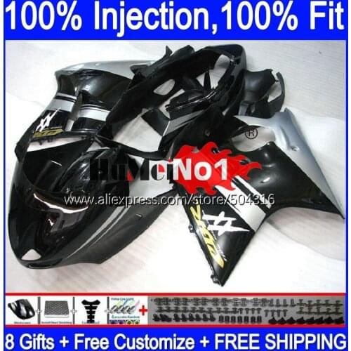 CBR1100 XX For HONDA Blackbird CBR 1100XX 96 93MC.77 CBR1100XX 2002 2003 2004 2005 2006 2007 02 03 05 06 07 Fairing Black silver