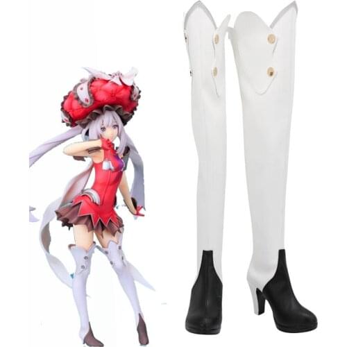 CosplayLove Fate Grand Order FGO Marie Antoinette White Black Shoes Cosplay Long Boots Leather Custom Made