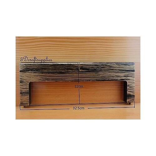 Wooden purse frame 12 3/4 inch x 4 3/4 inch (purse making supplies) M13