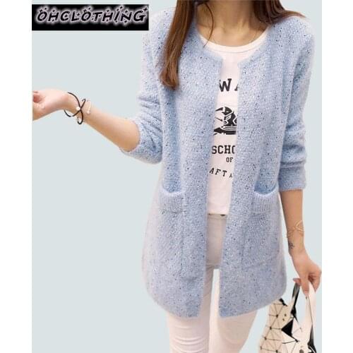 OHCLOTHING 2017 Long Cardigan Women New Fashion Autumn Winter Sweater Women Long Sleeve Knitted Female Tricot Women Clothes
