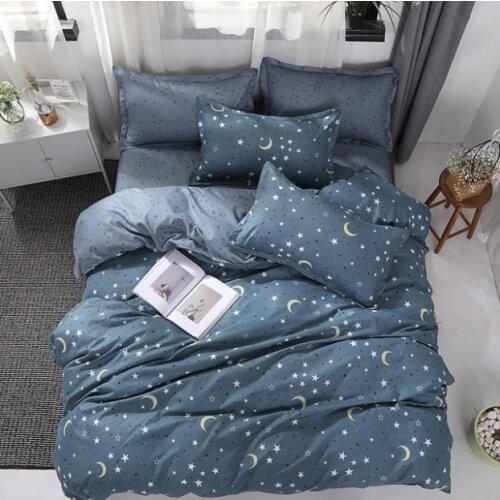 Home Textiles Galaxy Stars Bed Linen Teen Adult Bedding Sets 3/4Pcs Duvet Cover Pillowcase Bed Sheet King-Twin Size