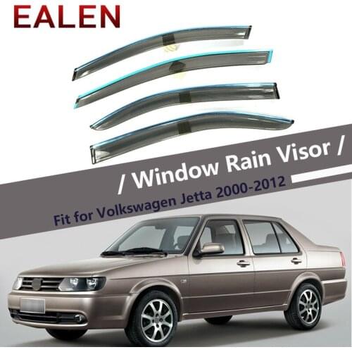 EALEN For Volkswagen VW Jetta 2000-2011 Styling ABS Vent Sun Deflectors Guard Accessories 4Pcs/1Set Smoke Window Rain Visor