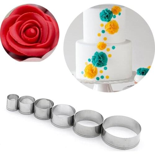 3/5/6pcs Hot Sale High Quality Silver Stainless Steel Round Polymer Clay Cutter Molds Pottery Ceramic Cutting Mould Diy Tools