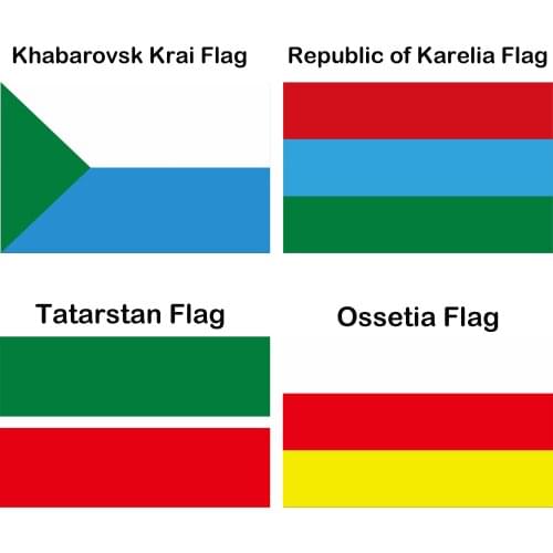KAFNIK,Custom 90*150cm 3*5ft Khabarovsk Krai Republic of Karelia Tatarstan Ossetia Federal Subjects of Russia Flag