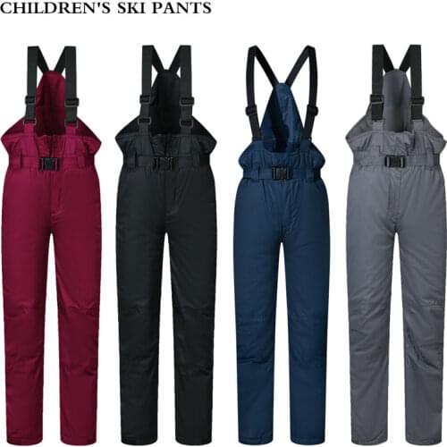 Ski Pants Kids Girls Boy Outdoor Windproof Waterproof Warm Snow Trousers Children Winter Skiing And Snowboarding Pants Brand