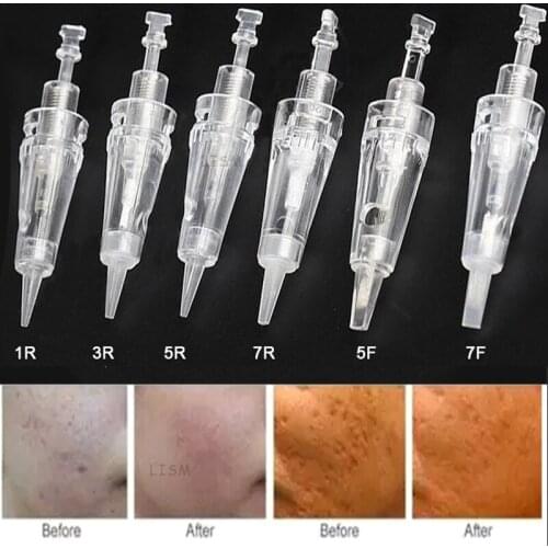 Microblading Bayonet Cartridge Needles 1R 3R Permanent Makeup Eyebrow Machine Tattoo Micro Needle Sterilized PMU tattoo supplies