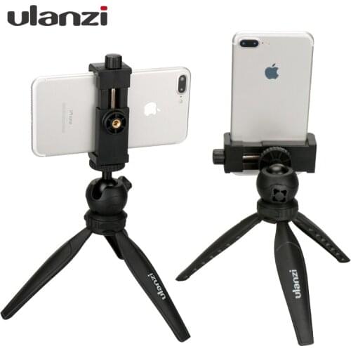 Mini Phone Tripod Tabletop Smartphone Mount Clip Holder Stand With Detachable Ballhead for iPhone X/8/7 Plus Huawei Xiaomi