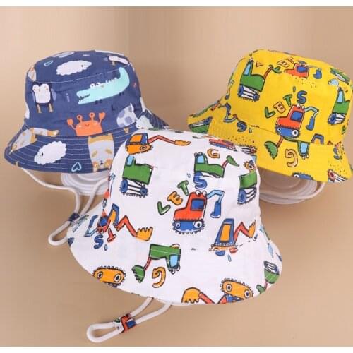 Cartoon Panama Hat Children Baby Boy Girl Spring Summer Bucket Hat Kids Unisex Baby Sun Child Cap Boy Caps Fisherman Hats 2021